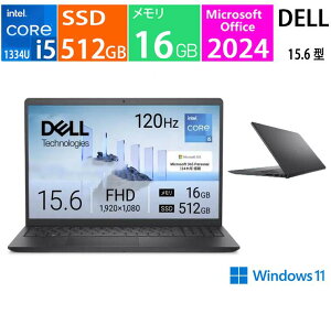 �V�i Dell 15 DC15250 ND65-GHM3B [�J�[�{���u���b�N], CPU ��13���� Intel Core i5-1334U, ������:16GB, �X�g���[�W:SSD:512GB, Microsoft Office 2024, Windows 11
