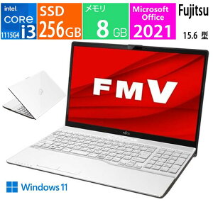 FMV LIFEBOOK AH45/G2 FMVA45G2WE [�v���~�A���z���C�g], ��11���� Intel Core i3-1115G4���ځC�������F8GB�CSSD�F256GB�CMicrosoft Office 2021�CWindows 11