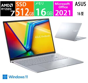 �V�i ASUS M3604YA-MB105WS �m�[�gPC ASUS Vivobook X �V���[�Y �N�[���V���o�[ / CPU �FAMD Ryzen 7 7730U / �������[ �F16GB / �X�g���[�W�e�� �FSSD 512GB / Office 2021 / Windows 11