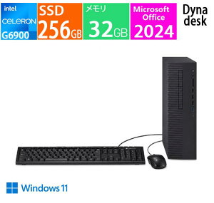 �V�i dynaDesk DT200/Y A613KYVGL55A �f�X�N�g�b�vPC / CPU:�C���e�� Celeron G6900 / ������:32GB / SSD�F256GB / Microsoft Office 2024 / Windows 11