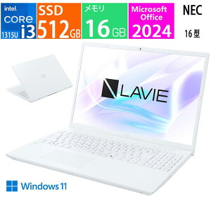 �V�i LAVIE N16 N1635/LAW PC-N1635LAW [�p�[���z���C�g] / CPU:��13���� �C���e�� Core i3 1315U / ������:16GB / SSD�F512GB / Office 2024 / Windows 11