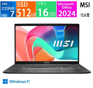 �V�i MSI �m�[�g�p�\�R�� MODERN MODERN-15-F1MXG-5609JP / CPU:�C���e�� Core 7 150U / ������:16GB / SSD�F512GB / Office 2024