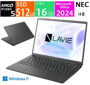 �V�i �m�[�g�p�\�R�� LAVIE �t���X�g�u���b�N PC-N145DKAB [14.0�^ /Windows11 /AMD Ryzen 5 /�������F16GB /SSD�F512GB /Office 2024]