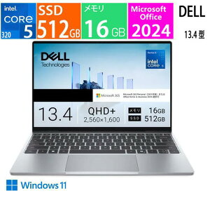�V�i �f�� DELL �m�[�g�p�\�R�� XPS 13 DX13260 MAX53T-GWM3SCYD / CPU:�C���e�� Core 5 �v���Z�b�T�[ 320 / �������[�F16GB / SSD:512GB / Office 2024 / Windows 11 / 13.4�^