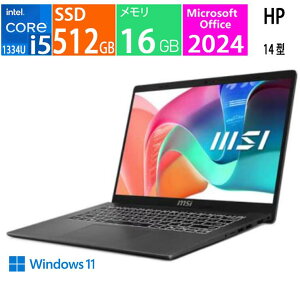 �V�i MSI�b�G���G�X�A�C �m�[�g�p�\�R�� �v���`�i�O���C Modern-14-F13MG-5359JPNN / CPU:intel Core i5 /�������F16GB /SSD�F512GB /Office 2024 /Windows11 /14.0�^