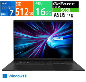 �V�i ASUS�b�G�C�X�[�X �Q�[�~���O�m�[�g�p�\�R�� Gaming V16 V3607 RTX 5050 �u���b�N V3607VH-C7165R5050BKS / 16.0�^ /Windows11 Home /intel Core 7 /�������F16GB /SSD�F512GB