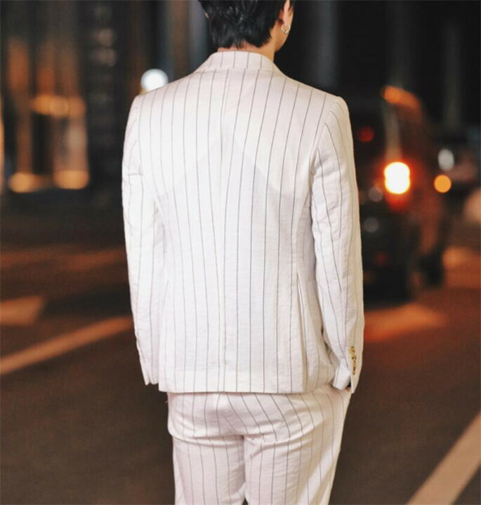 楽天市場 セットアップ メンズ カジュアルスーツ 春夏 スリムスーツ 2ピーススーツ メンズ ストライプ柄 洗えるパンツセットアップ おしゃれ 上下セット ジャケパン サロン 結婚式 二次会 送料無料 Ryoukou楽天市場店 楽天市場 セットアップ メンズ カジュアルスーツ 春夏 スリムスーツ 2ピーススーツ メンズ ストライプ柄 洗えるパンツセットアップ おしゃれ 上下セット ジャケパン サロン 結婚式 二次会 送料無料 Ryoukou楽天市場店