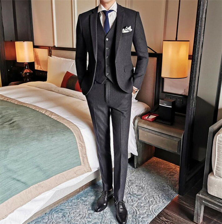 楽天市場 50 ウール スリーピーススーツ メンズ おしゃれ スリムスーツ ビジネススーツ 無地 秋 冬 洗えるパンツ スーツセットアップ スーツセット メンズ スーツ カジュアル オシャレ 3ピーススーツ 紳士服 飲み会 結婚式 二次会 披露宴 成人式 プレゼント 送料無料