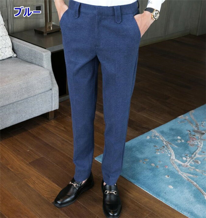 楽天市場 ラシャパンツ 秋冬 厚手 ストレッチ スリムパンツ カジュアル チノパン スラックス イージーパンツ ズボン 細身 アンクルパンツ メンズ クロップドパンツ スーツ パンツ メンズ ビジネス おしゃれ カジュアル オフィス Ryoukou楽天市場店
