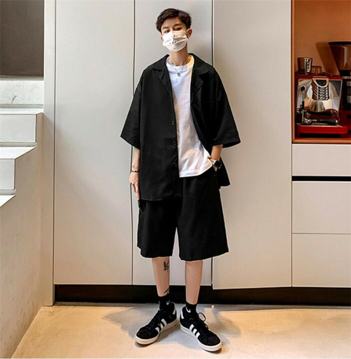 楽天市場 セットアップ 半袖 メンズ ゆったり ｔシャツ ショートパンツ ハーフパンツ スウェット セットアップ ビッグシルエット ２点セット 上下セット ビッグサイズ メンズ スポーツ カジュアル おしゃれ 大きいサイズ 部屋着 半袖 ズボン スエット 上下セット 送料