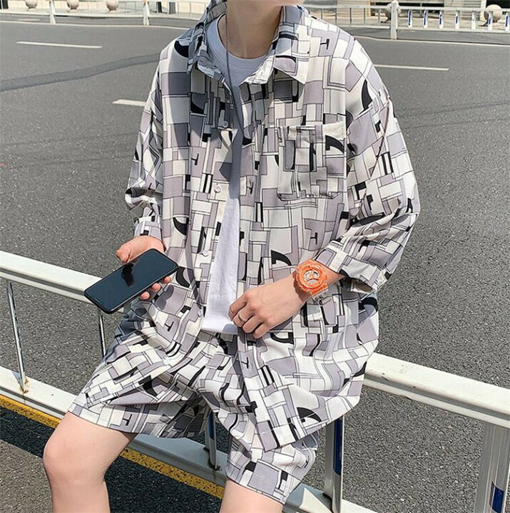 セットアップ メンズ 7分袖 ゆったり カジュアル ショートパンツ ｔシャツ お求めやすく価格改定 ゆったり