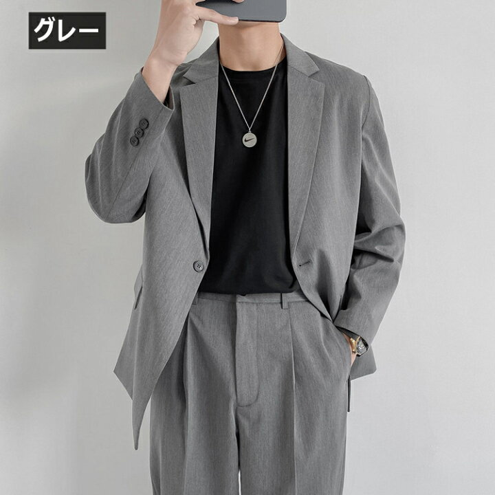 楽天市場】セットアップ メンズ 春夏 防シワ テーラード ジャケット 