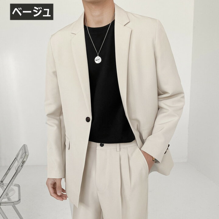 楽天市場】セットアップ メンズ 春夏 防シワ テーラード ジャケット 