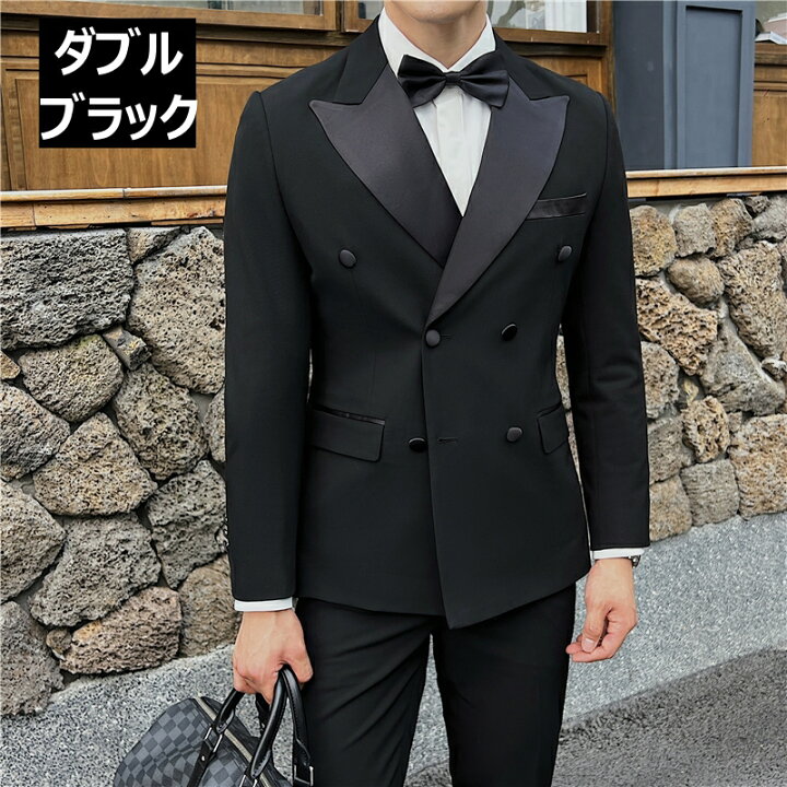 楽天市場】スーツ メンズ スリーピース タキシード 礼服 セレモニー  