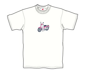 ホンダ スーパーカブ Tシャツ HONDA 本田 ホワイト 大人気のスーパーカブシリーズをかわいいTシャツにしました。正規品 送料無料 メール便　HD01-06
