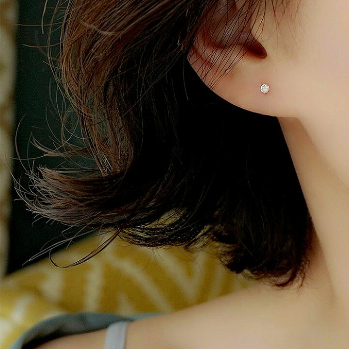 楽天市場】ピアス レディース 極小 2mm 金属アレルギー対応 シルバー  
