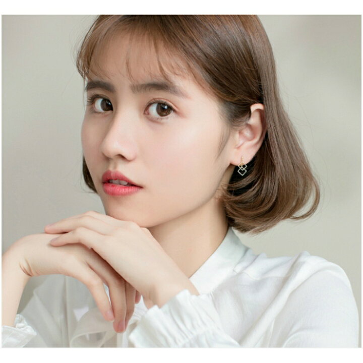 楽天市場】スクエアピアス 揺れる ピアス シンプル シルバー ゴールド  