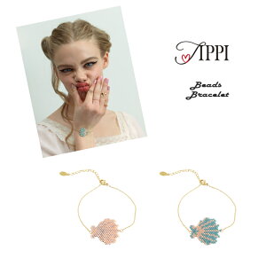 Tippi �e�B�b�s Beads Bracelet �r�[�Y �u���X���b�g Shell �V�F�� �L �S�[���h