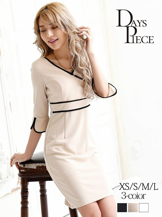 楽天市場 韓国 ドレス キャバ キャバワンピ パーティードレス 膝丈 キャバクラ ワンピース パッド付き おしゃれ 5分袖 カシュクール あす楽 普段使い 大きいサイズ 小さいサイズ 人気 清楚 同伴 即日発送 セクシー エロ Xs 小さい Rselect