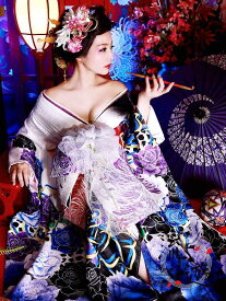 【スーパーSALE】着物 レディース 着物レディース 振袖 女性 和装 和服 お正月 新春 祝い事 和柄 和 日本 キャバ 花魁 フルセット 振り袖 花魁着物 白 キャバクラ おいらん OEO お仕立て振袖 薔薇 流遊 kimono きもの