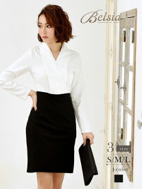 楽天市場 バイカラー タイトワンピースの通販