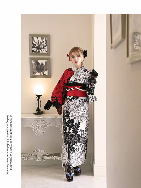 楽天市場 浴衣 セット ゆかた 帯 下駄 キャバ 牡丹柄 2点セット 半身柄 大人 女性 女 かわいい かっこいい 大人 ファッション 男ウケ レトロ 古典 モダン 夏祭り 祭り まつり 30代 代 レトロモダン 派手 モノトーン イベント 赤 黒 あす楽