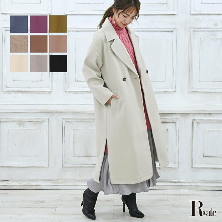 楽天市場 キャバコート レディース アウター コート ワンカラー ロング丈 カジュアル フロントボタン セクシー エロ Rselect