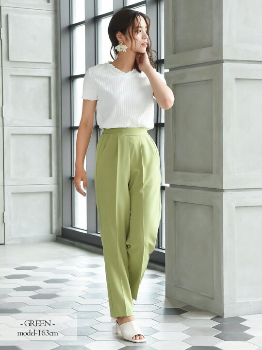 楽天市場 ロングパンツ レディース ロング パンツ ボトムス ロングパンツ ワンカラー 通勤 Ol セクシー エロ Rselect