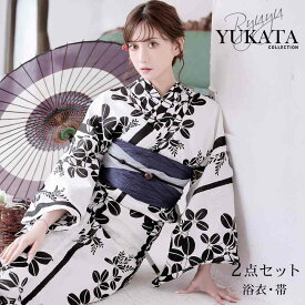 【SALE】浴衣 セット レディース 浴衣レディース レディース浴衣 ゆかた 帯 下駄 キャバ浴衣 キャバ 夏祭り 花火大会 白 黒 小花柄 きれい 上品 美しい セクシー モノトーン 大人浴衣 シック Ryuyu 加賀美早紀 yukata 和装 和 着物 和服 女性 着付 簡単 あす楽 送料無料
