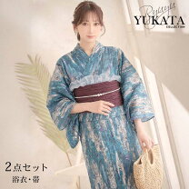 楽天市場】ターコイズブルー（浴衣セット｜和服）：レディース 