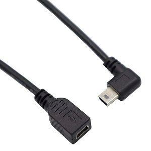 USB2.0-Mini BP[u USB2.0-Mini B to Mini B 5PINP[u IXtoX L^ 90°ϊP[u f[^]&[dΉ (EL)