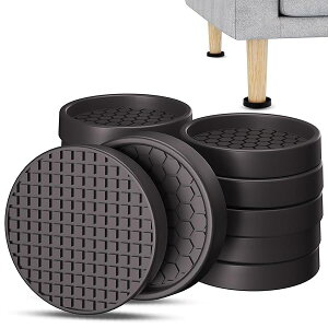 滑り止めシート ソファ滑り止め 12個入り キャスター 足 保護 家具・ソファー・ベッド・床・机・傷防止 防音シリコンマット 強力(Small-丸型 直径5cm ブラウン)