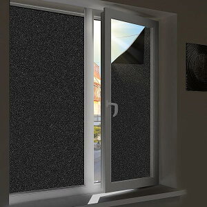 遮光シート 窓用フィルム 断熱シート 超遮光 遮光シート 窓ガラス目隠しフィルム 光漏れ激減 遮光フィルム 黒 光漏れ防止 紫外線UVカット ガラスフィルム すりガラス調 めかくしシート 遮熱