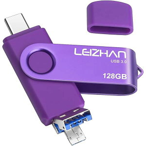 128GB USB[USB3.0+Micro+Type-C] 3in1Ή g/Android/p\R ʐ^]/obNAbv gђړ] USBgуf[^ۑ OXg[W e gт̗eʕs f[^obNAb