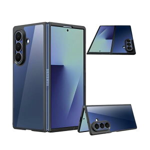 Galaxy Z Fold7 SC-56F �P�[�X�N���A �M�����N�V�[ Z Fold7�J�o�[ ���FTPU�t���[��+����PC�o�b�N�p�l�� 2�d�\�� �ϏՌ� �ČRMIL�K�i �����Y�ی� ����~�� ���� �w��h�~ ���΂ݖh�~ SC-56F Galaxy z