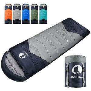寝袋 シュラフ 封筒型 210T防水 キャンプ 保温 スリーピングバッグ 丸洗い 収納袋付き アウトドア用 防災用 登山 車中泊 オールシーズン バージョンアップ1.1kg/1.9kg… (1.9kg タフタ, グレー)