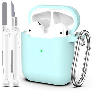 AirPods P[XJo[AAirPods  2 Ƒ 1 p̃\tgVRՌzیP[XAXL^b`L[`F[ƃN[jOLbgtAtg LED A^[RCY