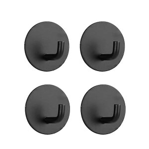 フック 粘着 フック 壁 【4個入り】 壁付け フック 壁掛け フック 耐荷重 10kg 強力粘着フック 穴開けない 傷つけない 貼り付け跡なし 防水 防湿 錆びない 壁を傷つけない 円形 ブラック