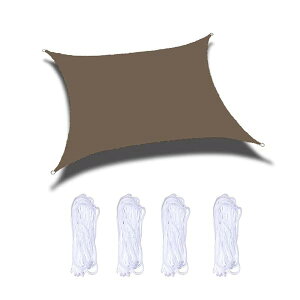 サンシェード 日除け 雨よけ シェード セイル UVカット目隠し 目かくし 紫外線 UV対策 省エネ 節約 節電 洋風 タープ おしゃれ アウトドア 日よけ 日除 夏 庭 ガーデン ベランダ 撥水 (250×300cm,