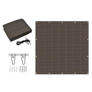 (クールタイム) 日よけ シェード (180×180cm) 日除けシェード ベランダ サンシェード オーニング モーカ (取り付け金具を含める)