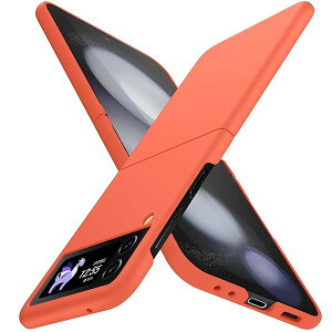 Galaxy Z Flip4 �P�[�X ���^ �l�C �y�� ���΂ݖh�~ Z Flip4 �X�}�z�P�[�X �Ռ��z�� PC�f�� �V���v�� �n�[�h �T���X�� �����Y�ی� �Ռ��z�� �ϋv �l�C �g�уJ�o�[ �I�����W -15-ZFLIP4-12