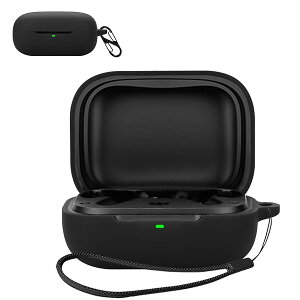 For EarFun Air Pro 4i ケース 紛失防止用のフックを搭載した 軽量 キズ防止 防塵 傷つきにくい 柔らかなシリカゲルのスポーツクールなデザイン 衝撃 吸収 スリム ソフト ケースカバー 落下防止保
