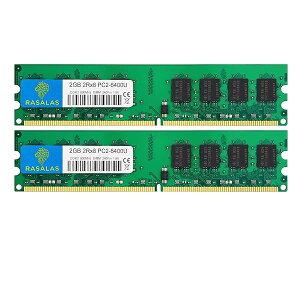 DDR2 800 PC2-6400 2��x2GB DDR2-800 Udimm PC2-6400U 2Rx8 1.8V CL6 240 Pin �f�X�N�g�b�v�E�R���s���[�^�������[