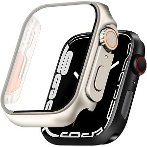 for Apple Watch ケース 40mm 41mm 44mm 45mm 対応 と互換性があり 数秒で Ultra/Ultra2/Ultra3 シリーズの外観に変換できます 傷防止 耐衝撃 超軽量 PC素材 全面保護 一体型 Series9/8