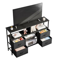 【最大55型対応】テレビ台 ハイタイプ 収納棚付き テレビボード TV台 テレビラック 幅120×奥行30×高さ7…
