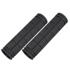 自転車ハンドルグリッ プ 5.51"x1.1"、2個セット 非滑りゴム製 自転車ハンドルバーグリッ プ BMX MTB クルーザー スクーター マウンテン 折りたたみ 黒