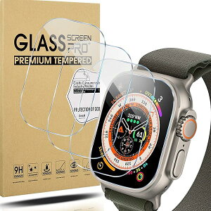 for Apple Watch Ultra 3/2/1 49mm�K���X�t�B����(4��)�A�b�v���E�H�b�` �E���g��3/2/1 49mm�ی�t�B����