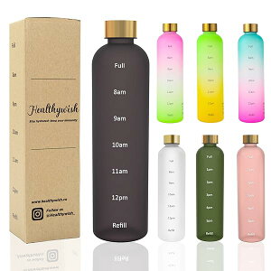 Healthywish ^C}[J[tEH[^[{g 1bg  1000ml Xł ̐ (1000ml, ubN)