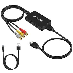 RCA to HDMI �ϊ��R���o�[�^�[ AV�R���|�W�b�g to hdmi�ϊ��A�_�v�^�[ 3�F�[�q hdmi �ϊ��R���o�[�^