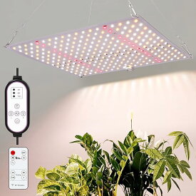 植物育成ライト LED パネル 72W【 無線リモコン·遠隔操作 】266個 高輝度 IR量子ランプ フルス